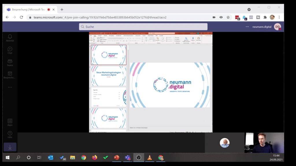 PowerPoint in Teams geteilt, so sieht es falsch aus