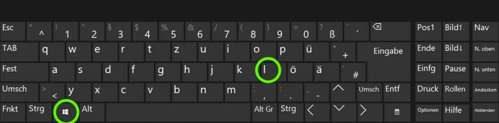 Windows Tastenkombinationen: Win-L