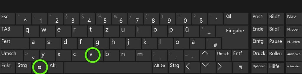 Windows 11 Shortcuts: Win-V