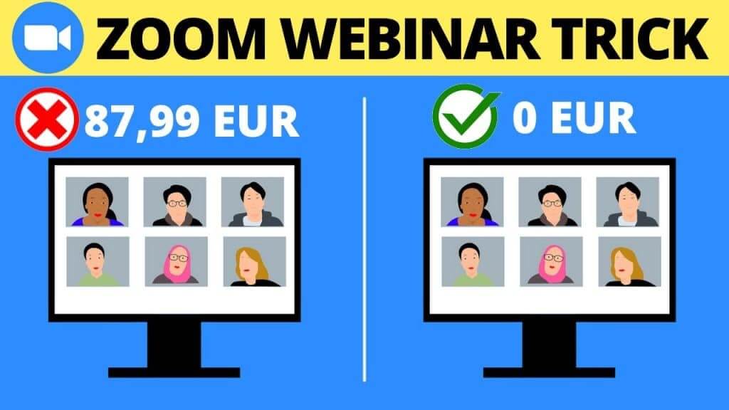 Zoom Hack: Webinare ohne Zusatzkosten