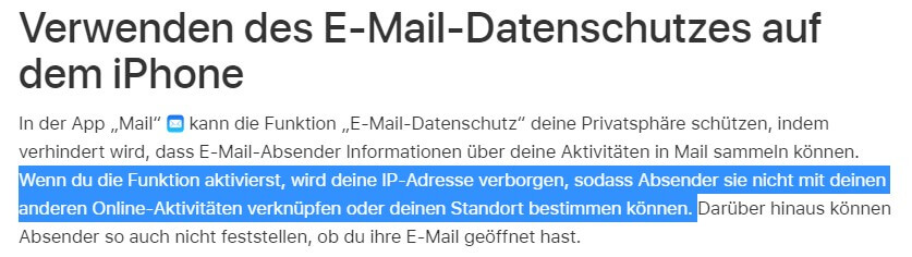 Mail-Aktivität schützen