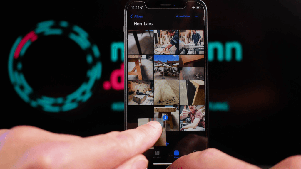 iPhone Trick 2: Mehrere Bilder auswählen und versenden.