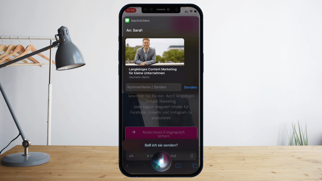 iPhone Trick 3: Links, Podcasts oder Fotos via Siri mit Freunden teilen.