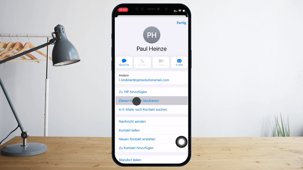 iPhone Trick 4: Spammer in Mail-App blocken