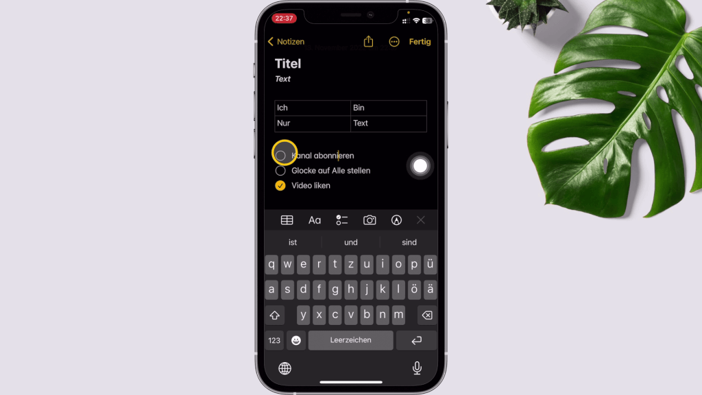 Apple Notizen für iPhone: Die Notizen-Funktionen, Bild 2