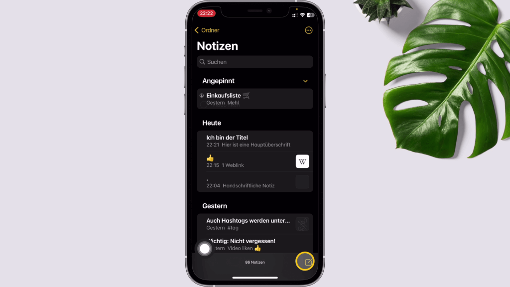 Apple Notizen für iPhone: Die Notizen-Funktionen