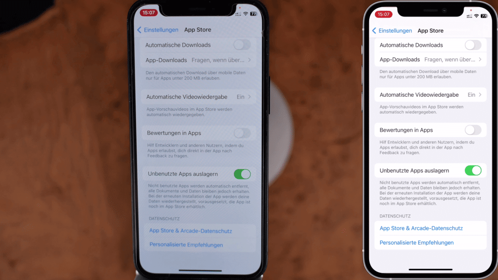 Unbenutzte Apps automatisch auslagern