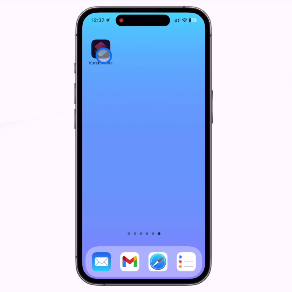 Die Kurzbefehle-App auf dem iPhone aufrufen
