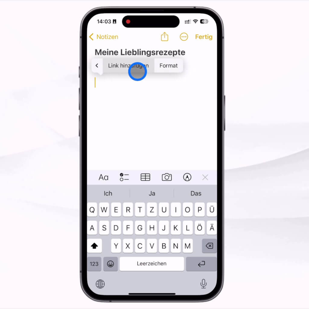 iPhone Notizen App: Verlinkungen hinzufügen
