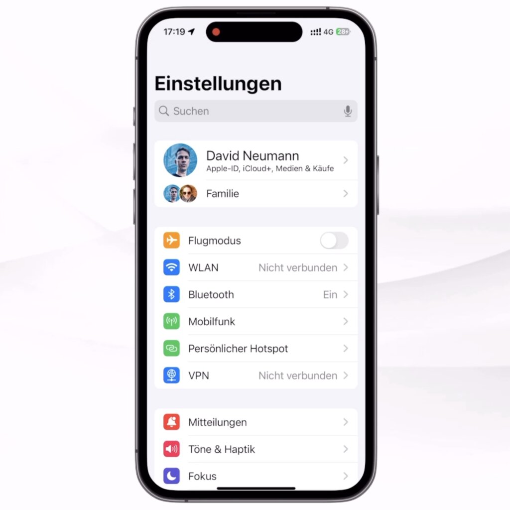 iPhone Privatsphäre Einstellungen