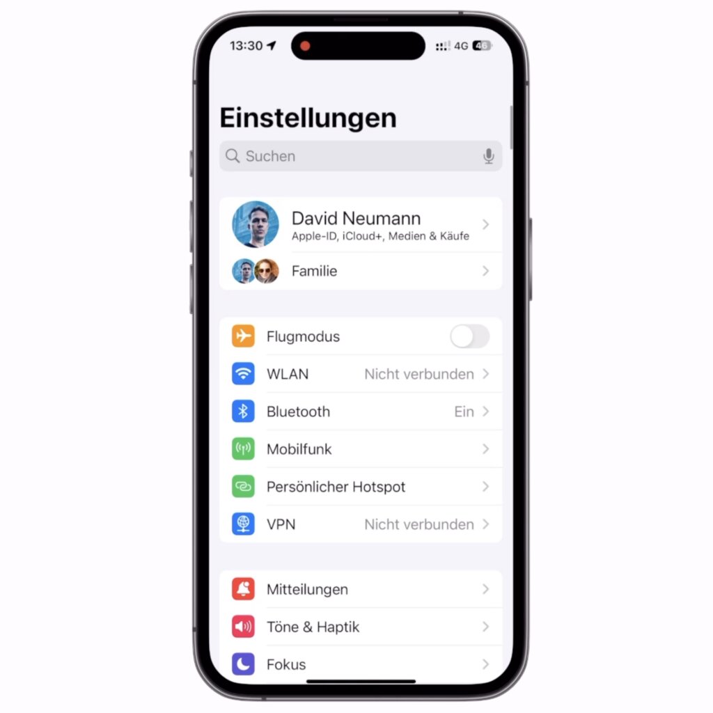 Der Bereich Mail in den iPhone-Einstellungen