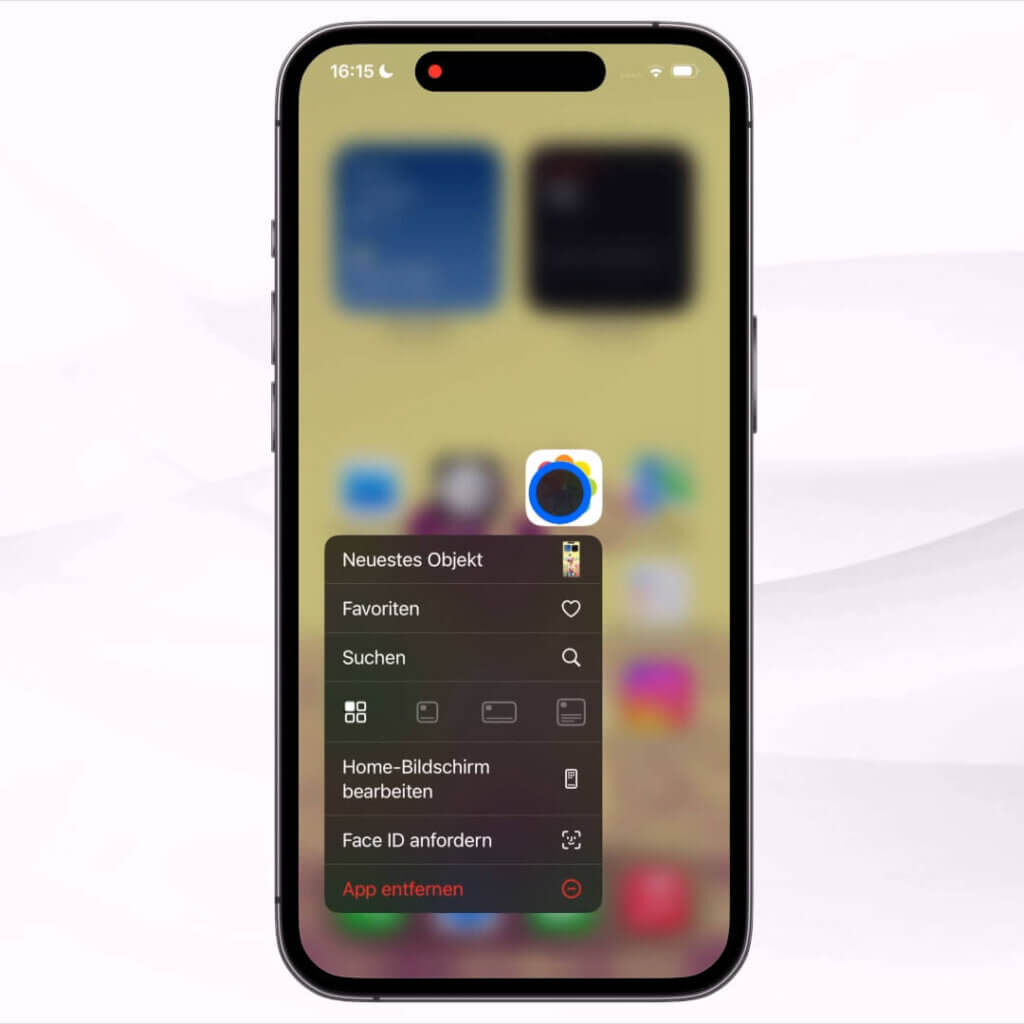 Apps frei auf dem Homescreen anordnen