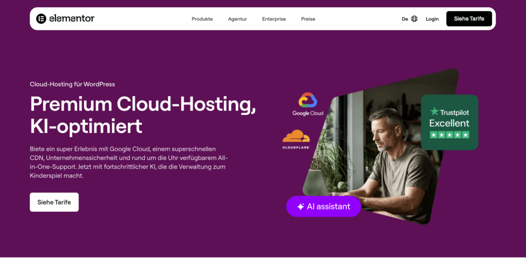 Elementor Hosting für WordPress