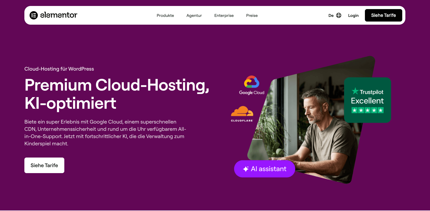 Elementor Hosting für WordPress