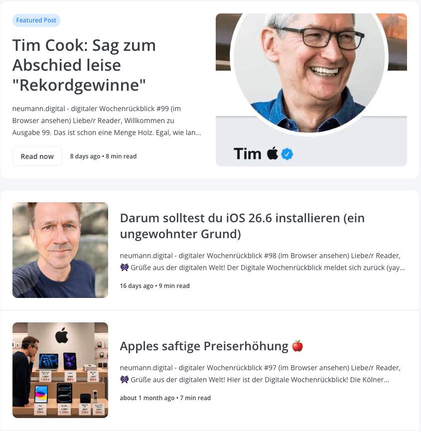 Archiv des kostenlosen Newsletter-Angebots von dev.neumann.digital